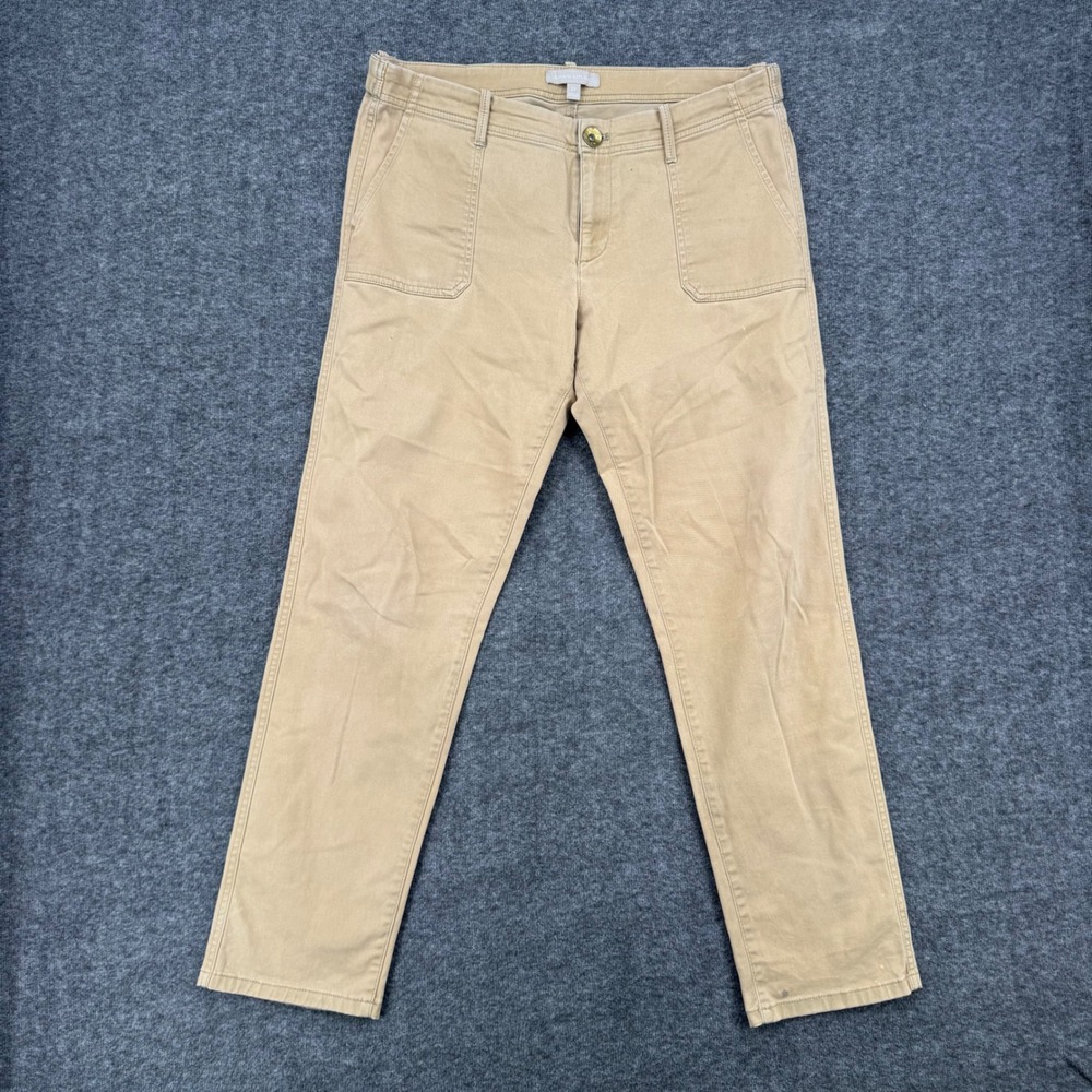 Banana Republic Womens 29 Tan Khaki Straight Leg Stretch Cotton Chino Pants